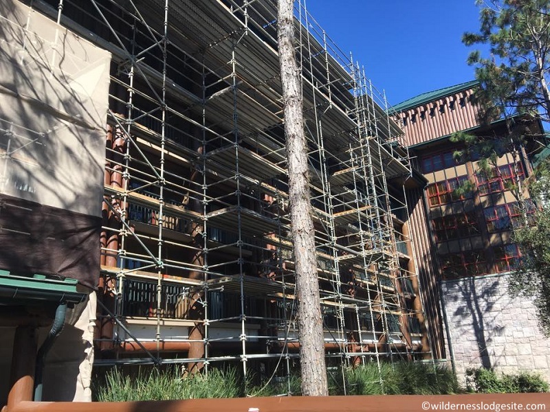Construction area on outside of Lodge